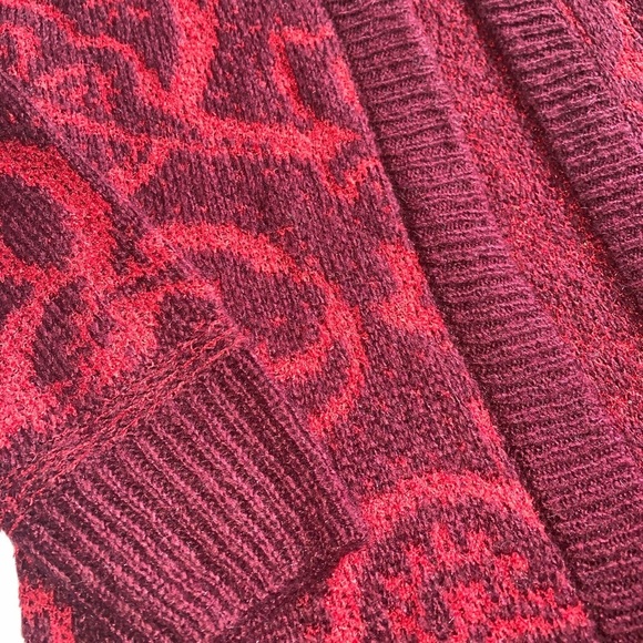 NEW Knox Rose Floral Red/Burgundy Cardigan - Picture 3 of 5